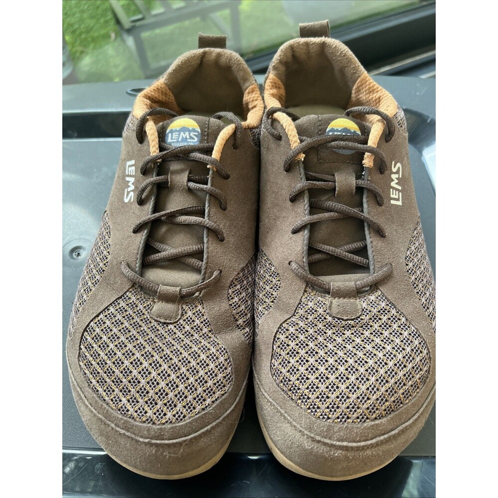 LEMS Primal 2 Barefoot Minimalist Men’s 13 Zero Drop Hiking Trekking Shoe Brown